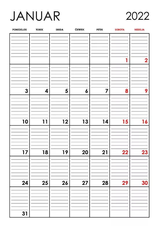 Koledar januar 2022 nacrtovalnik-koledarja-januar-2022