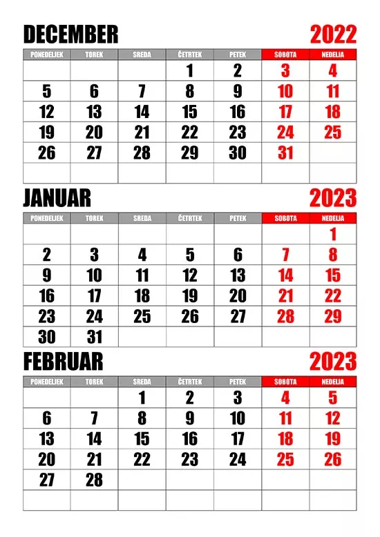 Koledar december 2022, yanuar, februar 2023 koledarja-december-2022-yanuar-februar-2023