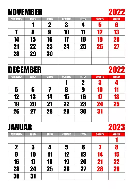 Koledar november, december 2022, yanuar 2023 koledarja-november-december-2022-yanuar-2023