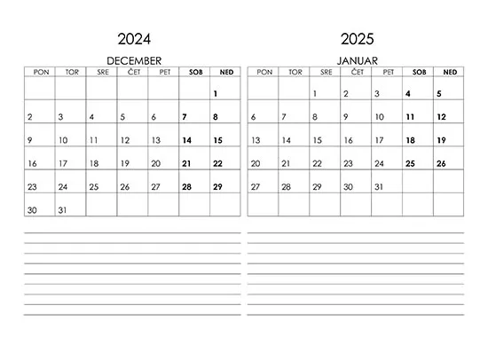 Koledar december 2024 in yanuar 2025 koledarja-december-2024-yanuar-2025