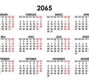 Koledar za leto 2066