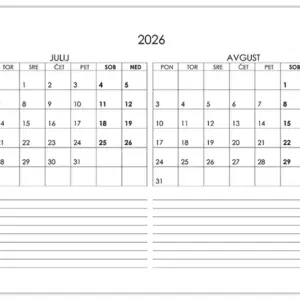 Koledar julij, avgust 2026 koledarja-julij-avgust-2026