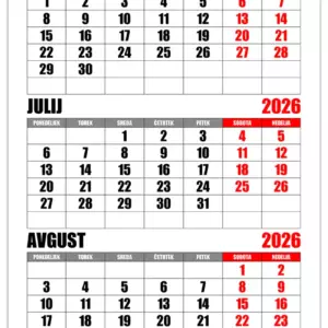 Koledar junij, julij, avgust 2026 koledarja-junij-julij-avgust-2026