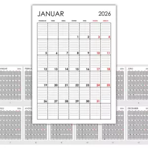 Koledar 2026 po mesecih