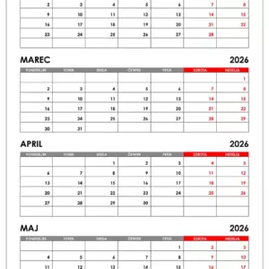 Koledar februar, marec, april, maj 2026 Koledar-februar-marec-april-maj-2026